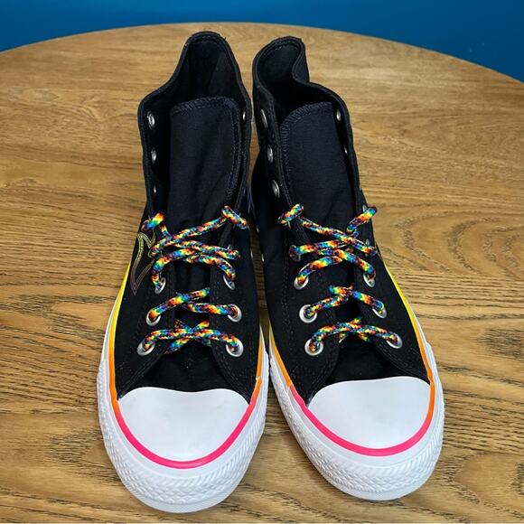 NWOT Converse CTAS High Top Pride Custom Sneakers Rainbow Men’s 8 Women’s 10 - Picture 5 of 10